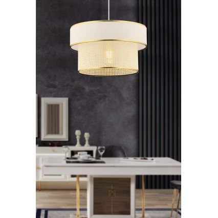Pendel på kabel ERO 1xE27/60W/230V creme/guld