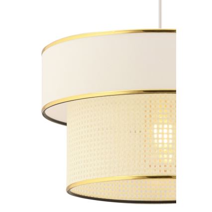 Pendel på kabel ERO 1xE27/60W/230V creme/guld