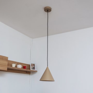 Pendel på kabel ETNA 1xE27/15W/230V Ø 18,5 cm beige