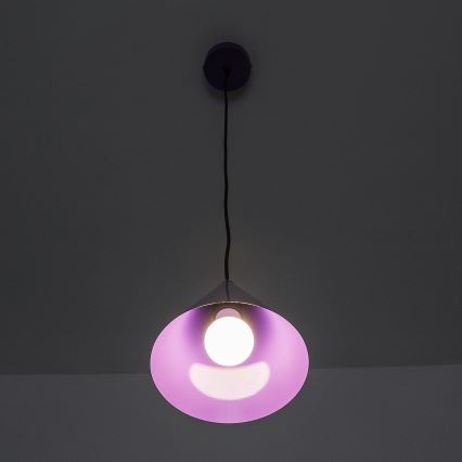 Pendel på kabel ETNA, 1xE27/15W/230V, Ø 18,5 cm, lilla
