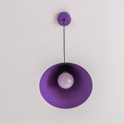 Pendel på kabel ETNA, 1xE27/15W/230V, Ø 18,5 cm, lilla