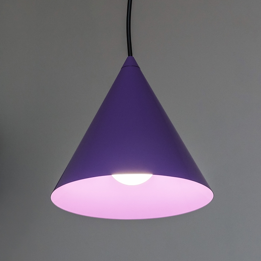 Pendel på kabel ETNA, 1xE27/15W/230V, Ø 18,5 cm, lilla