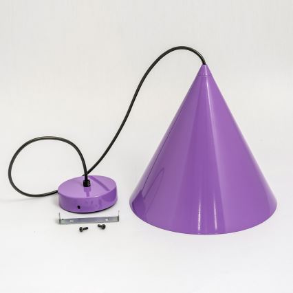 Pendel på kabel ETNA, 1xE27/15W/230V, Ø 18,5 cm, lilla