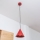 Pendel på kabel ETNA 1xE27/15W/230V Ø 18,5 cm, rød