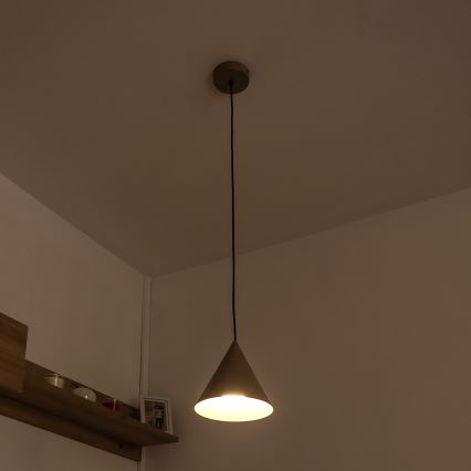 Pendel på kabel ETNA II 1xE27/15W/230V Ø 18,5 cm beige