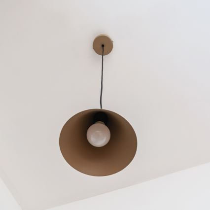 Pendel på kabel ETNA II 1xE27/15W/230V Ø 18,5 cm beige