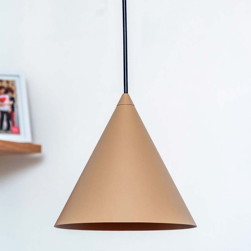 Pendel på kabel ETNA II 1xE27/15W/230V Ø 18,5 cm beige