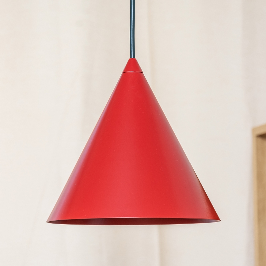 Pendel på kabel ETNA II 1xE27/15W/230V Ø 18,5 cm, rød