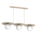 Pendel på kabel FLAT 3xE27/15W/230V beige