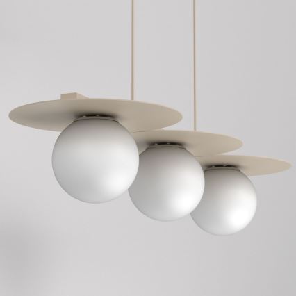 Pendel på kabel FLAT 3xE27/15W/230V beige