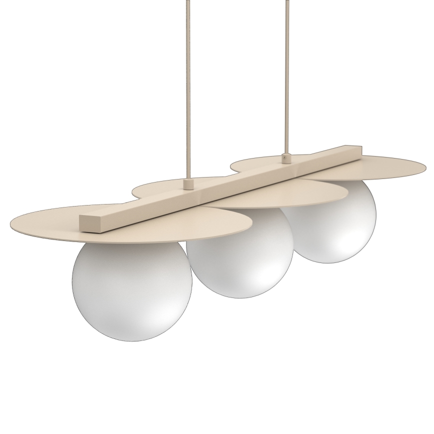Pendel på kabel FLAT 3xE27/15W/230V beige