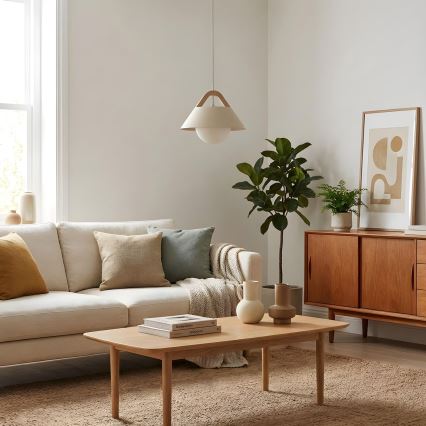 Pendel på kabel FUNDA 1xE27/15W/230V beige