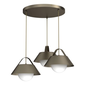 Pendel på kabel FUNDA 3xE27/15W/230V bronzefarvet
