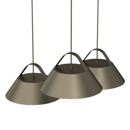 Pendel på kabel FUNDA 3xE27/15W/230V bronzefarvet