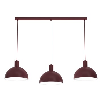 Pendel på kabel HANDA 3xE27/15W/230V bordeaux