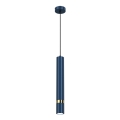 Pendel på kabel JOKER 1xGU10/25W/230V blå/guld