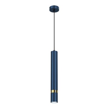 Pendel på kabel JOKER 1xGU10/25W/230V blå/guld