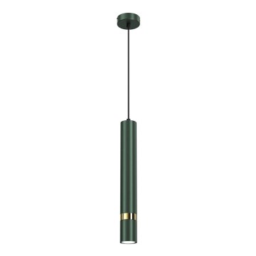 Pendel på kabel JOKER 1xGU10/25W/230V grøn/guld