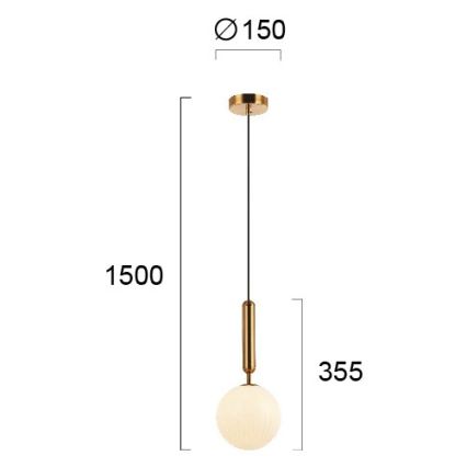 Pendel på kabel JOLIN 1xG9/5W/230V guld