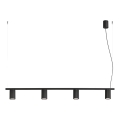 Pendel på kabel KARBON 4xGU10/10W/230V sort