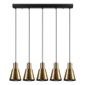 Pendel på kabel KEM 5xE27/40W/230V guld