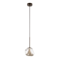 Pendel på kabel LAVA 1xG9/8W/230V bronze/røget beige
