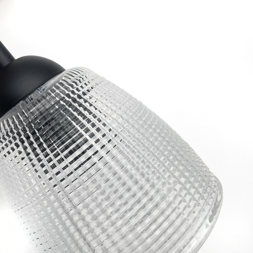 Pendel på kabel LEANDRA 5xE27/15W/230V eg/sort