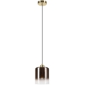 Pendel på kabel LIAH 1xE27/15W/230V, guld/røget brun