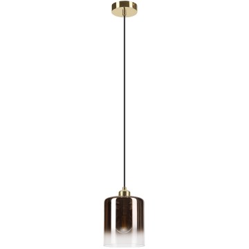 Pendel på kabel LIAH 1xE27/15W/230V, guld/røget brun