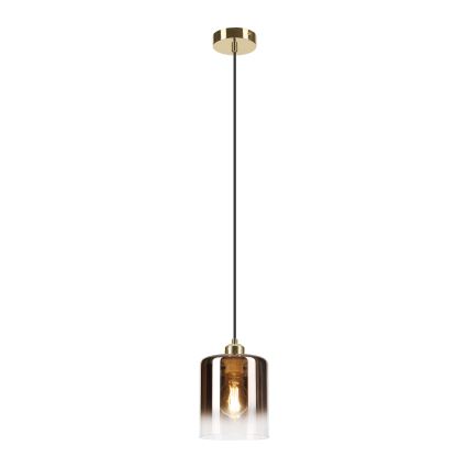 Pendel på kabel LIAH 1xE27/15W/230V, guld/røget brun