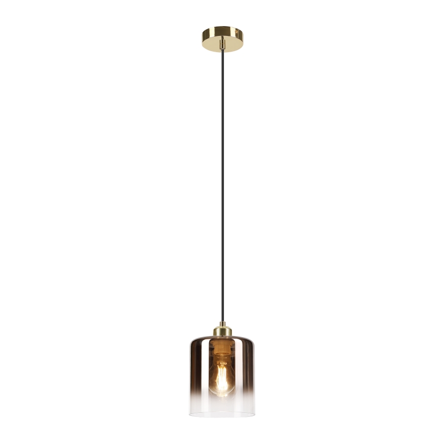 Pendel på kabel LIAH 1xE27/15W/230V, guld/røget brun