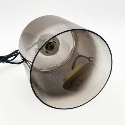 Pendel på kabel LIAH 1xE27/15W/230V, guld/røget brun