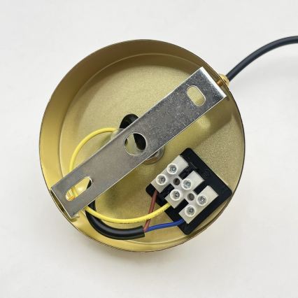 Pendel på kabel LIAH 1xE27/15W/230V, guld/røget brun
