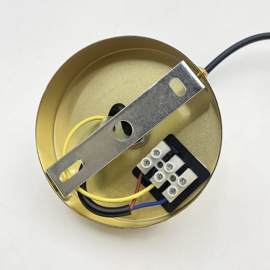 Pendel på kabel LIAH 1xE27/15W/230V, guld/røget brun
