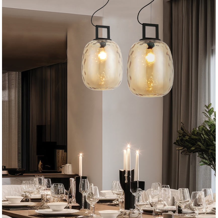 Pendel på kabel LUCY 1xE27/40W/230V røgbeige