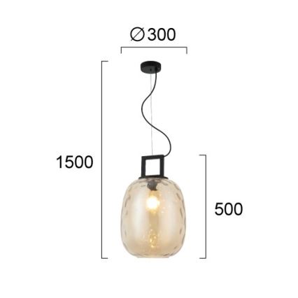 Pendel på kabel LUCY 1xE27/40W/230V røgbeige