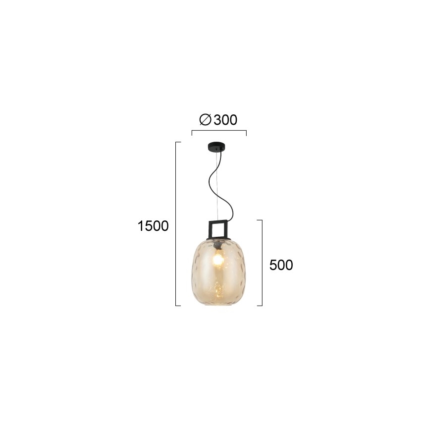 Pendel på kabel LUCY 1xE27/40W/230V røgbeige