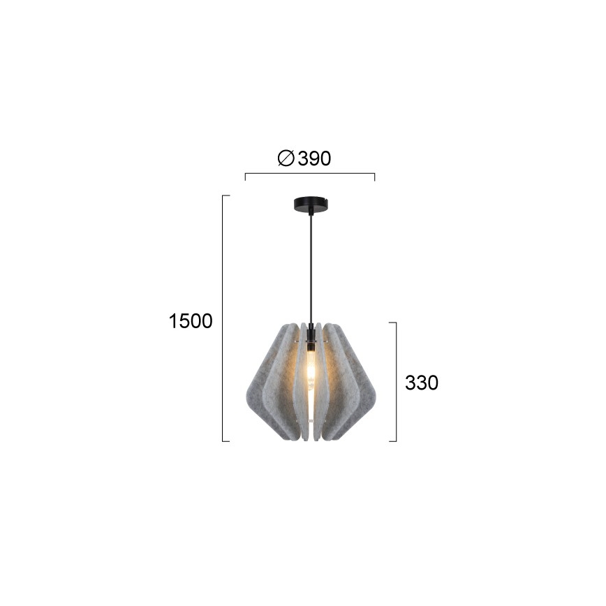 Pendel på kabel MARGARET 1xE27/40W/230V grå