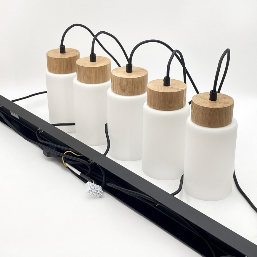 Pendel på kabel MARKUS 1xE27/15W/230V sort/eg