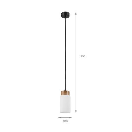 Pendel på kabel MARKUS 1xE27/15W/230V sort/eg