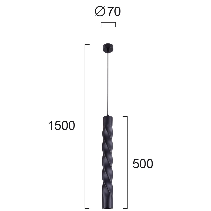 Pendel på kabel MARLEY 1xGU10/30W/230V sort