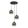 Pendel på kabel MIRROR 3xE27/14W/230V røggrøn