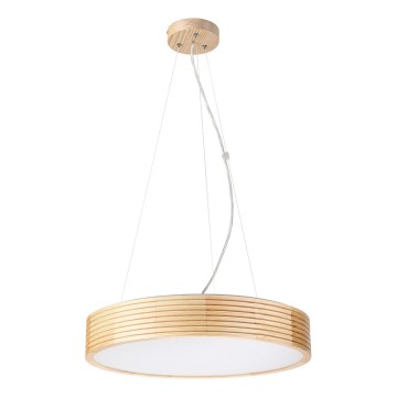 Pendel på kabel NATURAL MODERN 3xE27/15W/230V Ø 47,5 cm fyrretræ