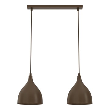 Pendel på kabel NOAK CLASSIC 2xE27/15W/230V brun