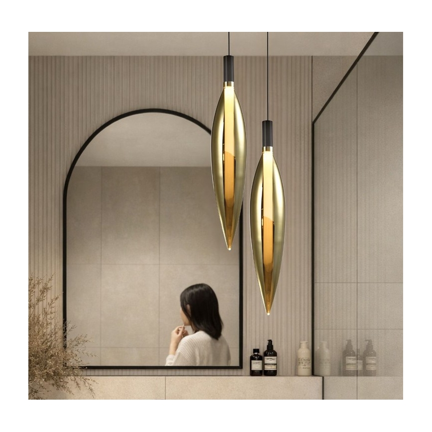 Pendel på kabel NORDIC 1xG9/5W/230V sort/guld
