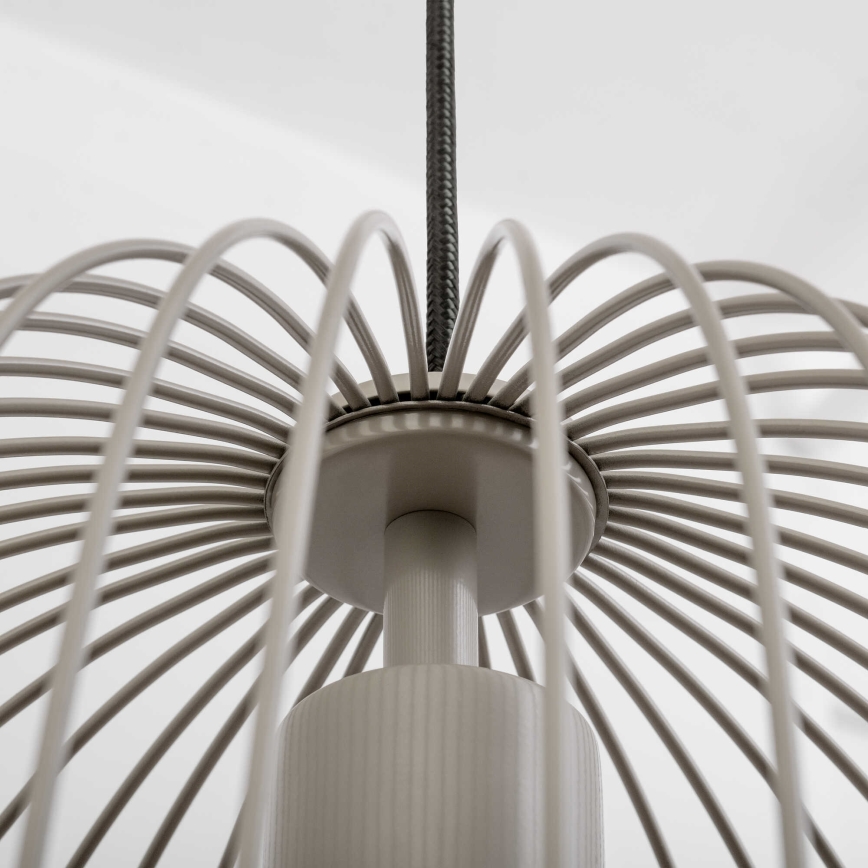 Pendel på kabel OVELLA 1xE27/15W/230V Ø34 cm beige