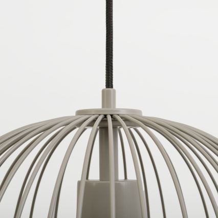 Pendel på kabel OVELLA 1xE27/15W/230V Ø34 cm beige
