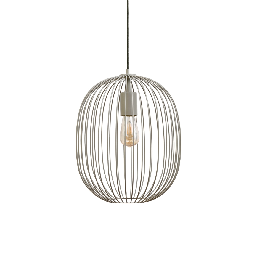 Pendel på kabel OVELLA 1xE27/15W/230V Ø34 cm beige