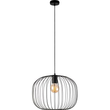 Pendel på kabel OVELLA 1xE27/15W/230V Ø46 cm sort