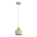 Pendel på kabel PARKLA 1xE27/15W/230V beige/guld